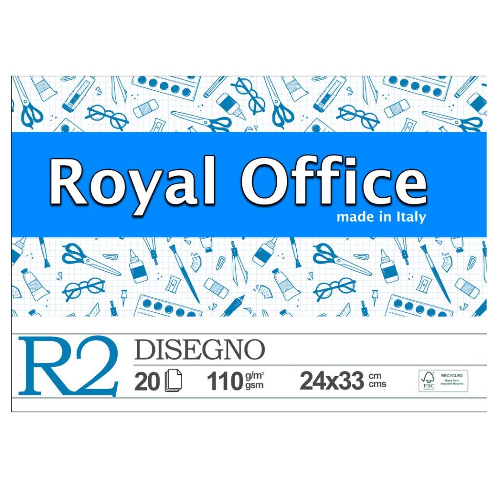 BLOCCO ROYAL OFFICE R2 24X33 RUVIDO 110GR 20FG