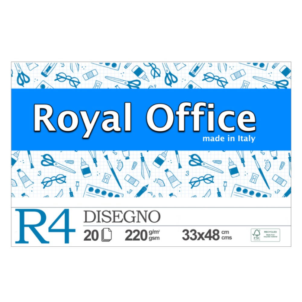 BLOCCO ROYAL OFFICE R4 33X48 RIQUADRATO 220GR 20FG