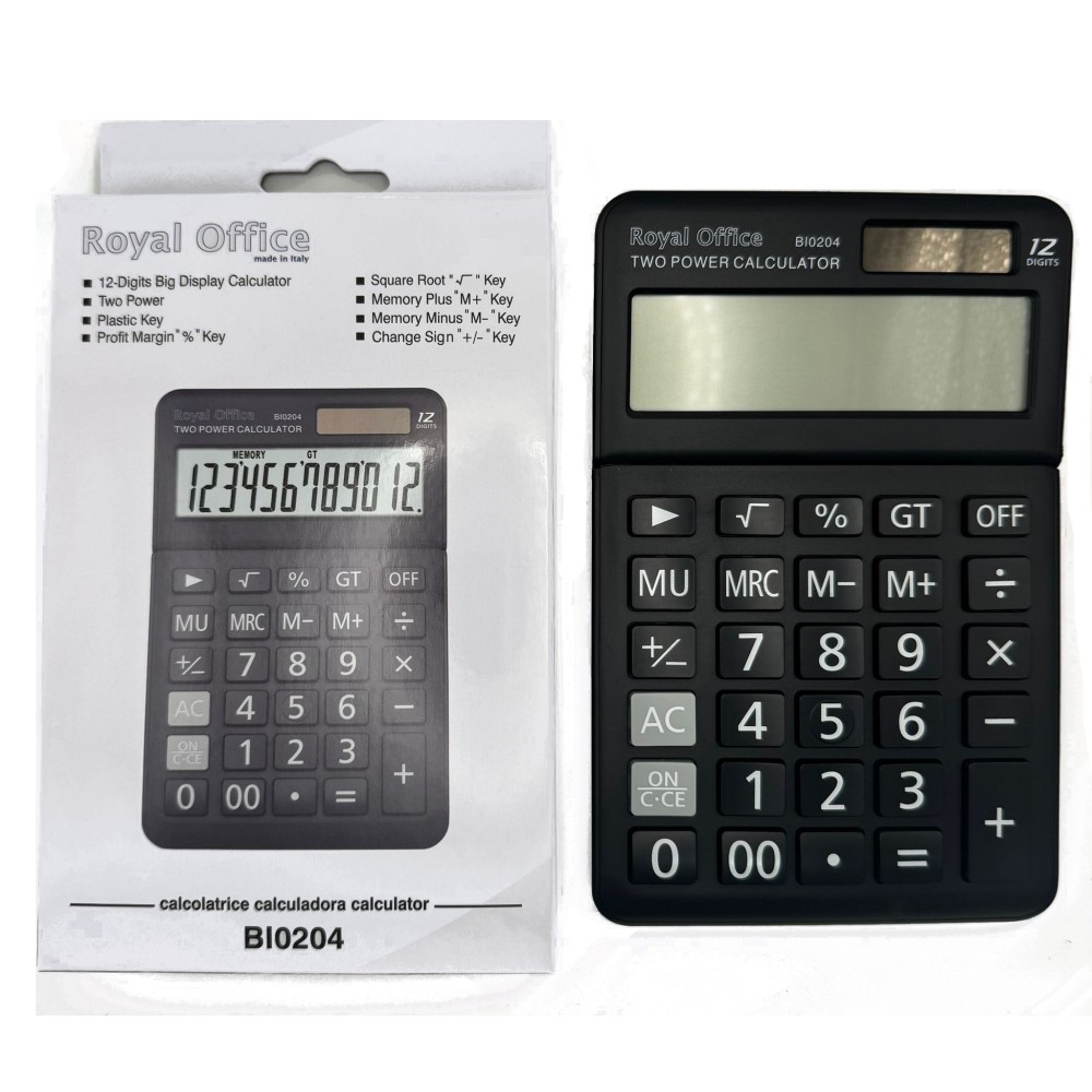 CALCOLATRICE ROYAL OFFICE BIG 12 CIFRE BI-0204