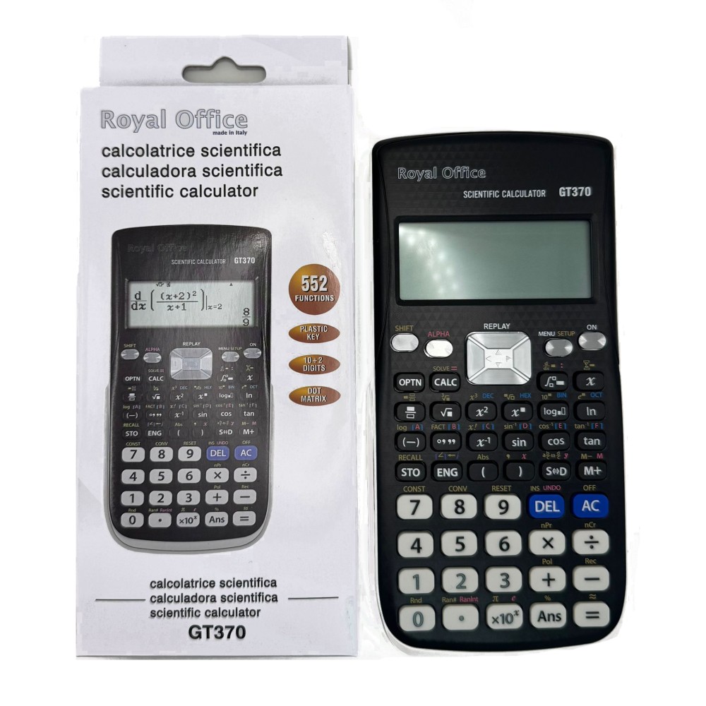 CALCOLATRICE SCIENTIFICA ROYAL OFFICE GT 370 552 FUNZIONI