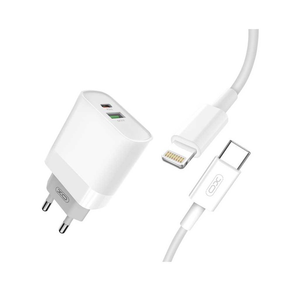 CARICATORE RAPIDO 20W 3.0 USB A-C +  CAVO IPHONE  ROYAL