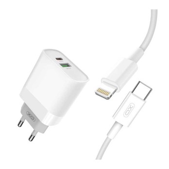 CARICATORE RAPIDO 20W 3.0 USB A-C +  CAVO IPHONE  ROYAL
