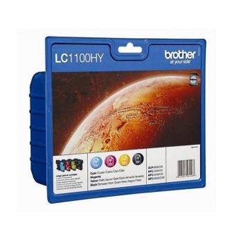 CARTUCCIA BROTHER LC1100VALBPDR LC1100HY MULTIPACK 4 COLORI ORIGINALE
