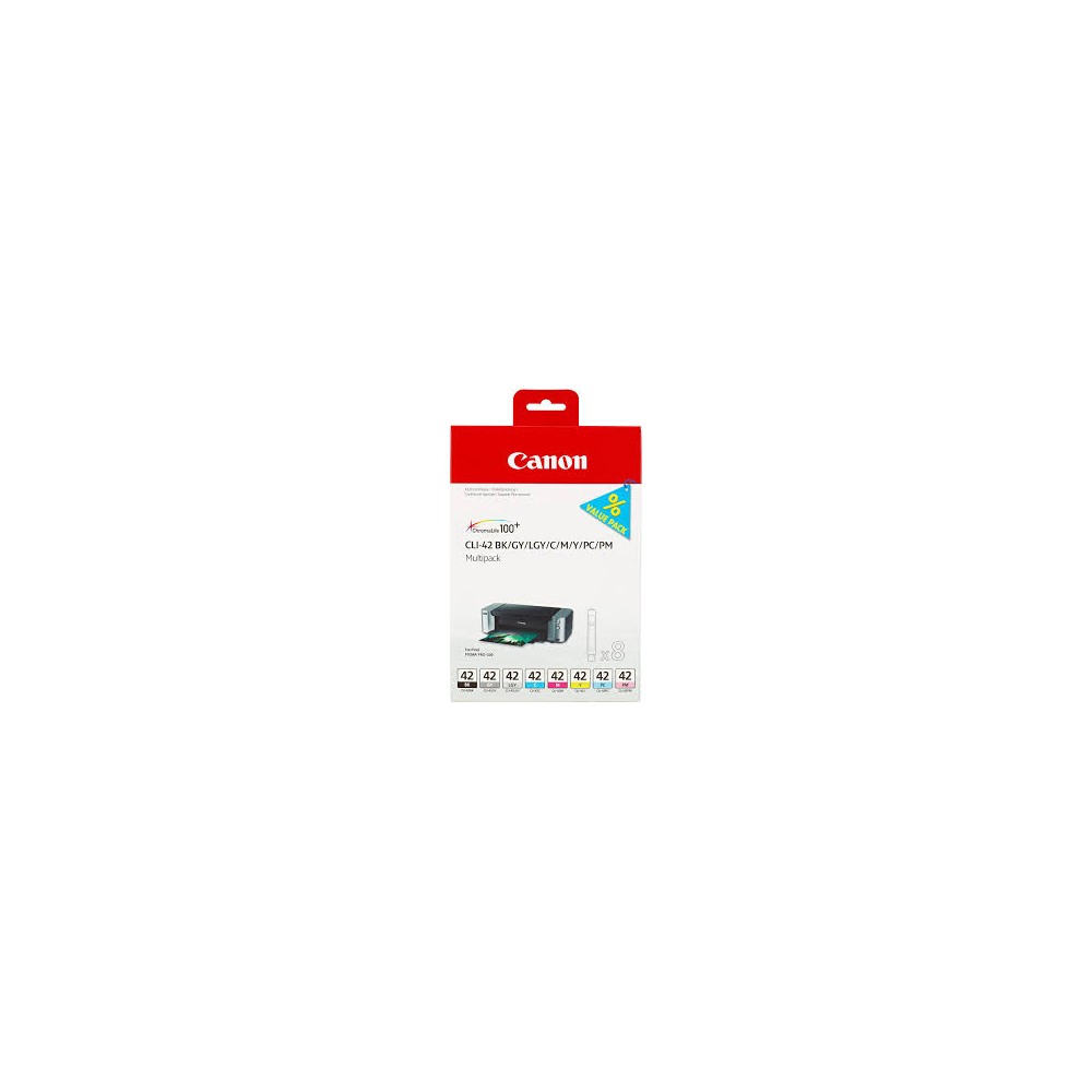 CARTUCCIA CANON CLI 42 MULTIPACK 8 CARTUCCE