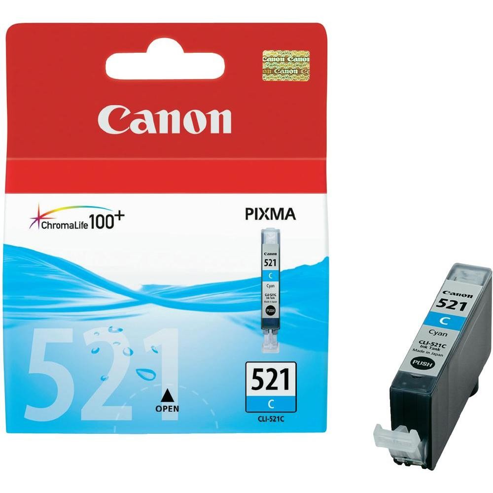 CARTUCCIA CANON CLI 521 CYAN ORIGINALE 2934B001