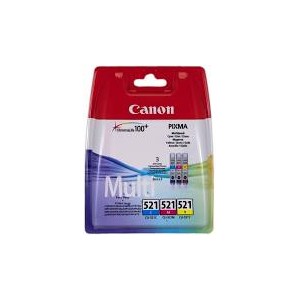 CARTUCCIA CANON CLI 521 MULTIPACK 2934B010 ORIGINALE