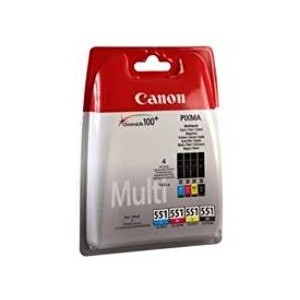 CARTUCCIA CANON MULTIPACK CLI 551 6509B009 ORIGINALE