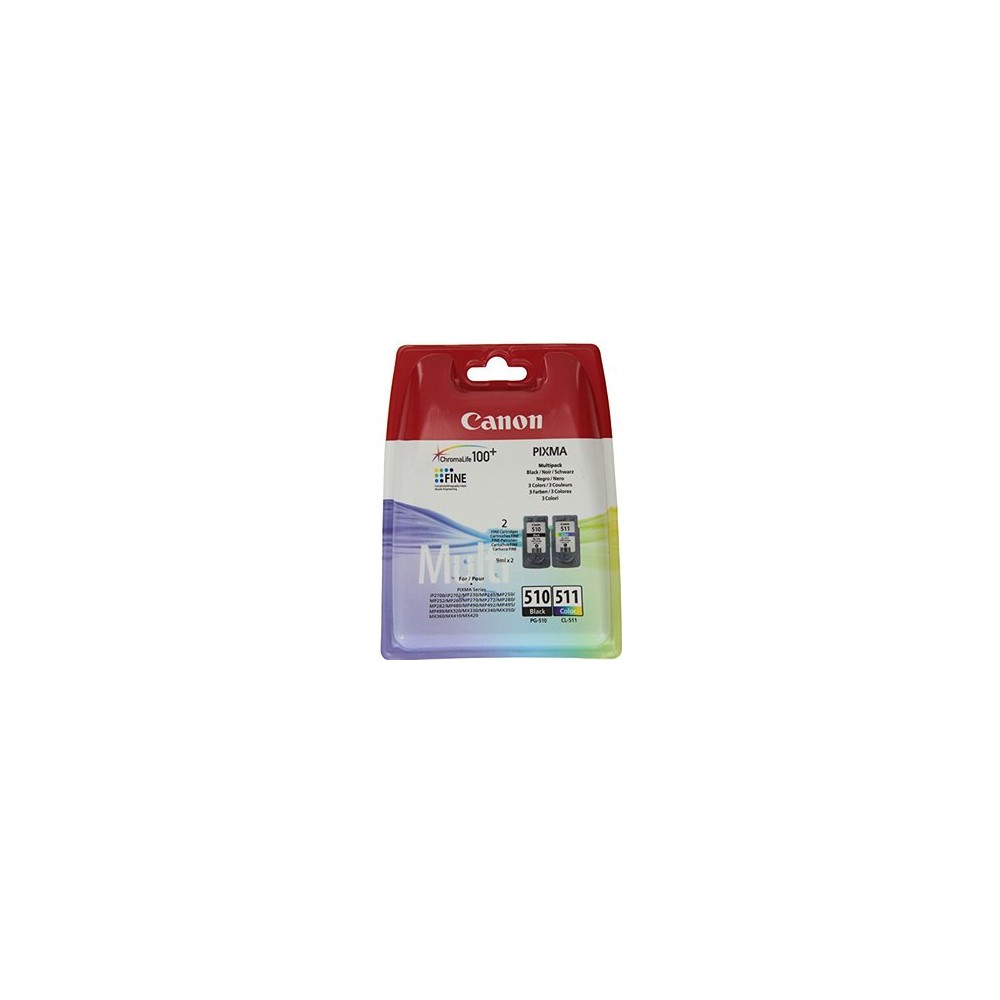 CARTUCCIA CANON MULTIPACK PG 510 CL511 ORIGINALE KIT2 2970B010