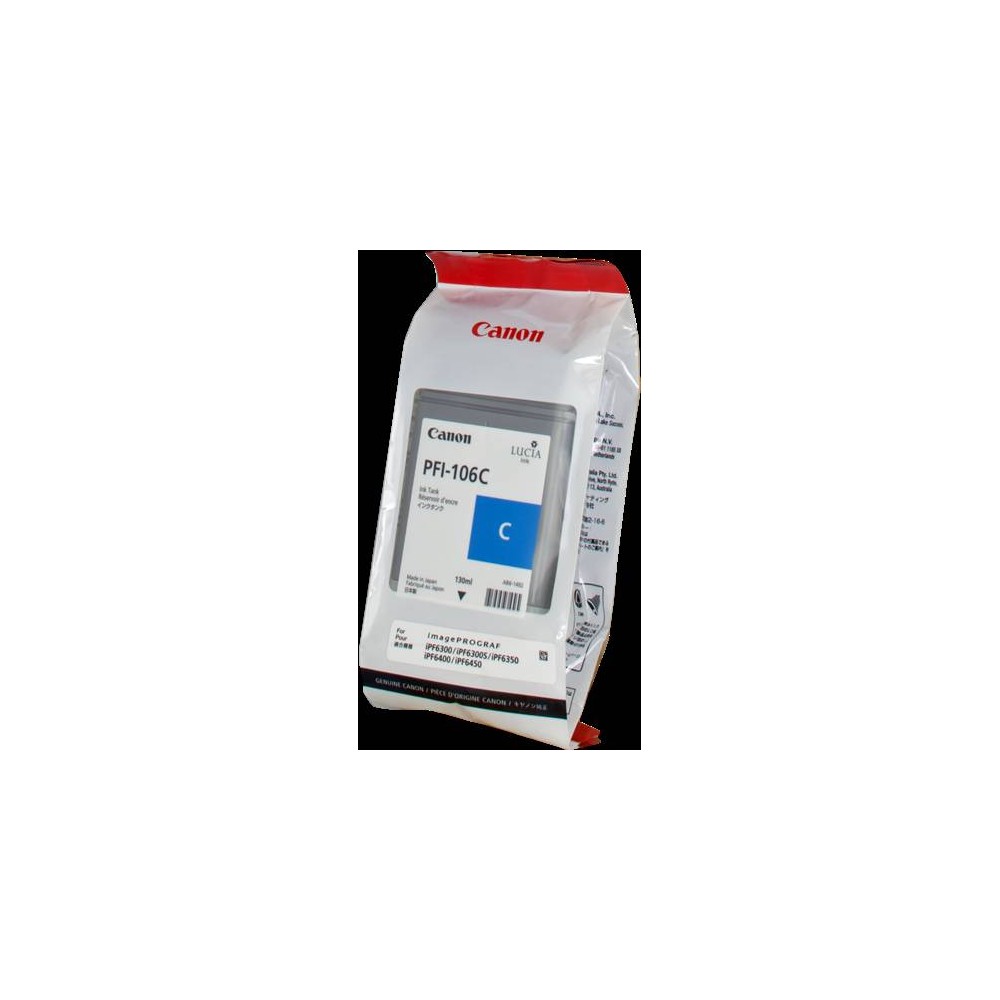 CARTUCCIA CANON PFI 106 CYAN 130ML ORIGINALE