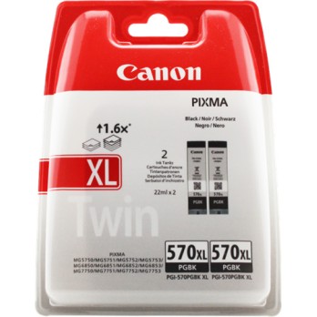 CARTUCCIA CANON PGI 570 XL TWIN PACK ORIGINALE 0318C007