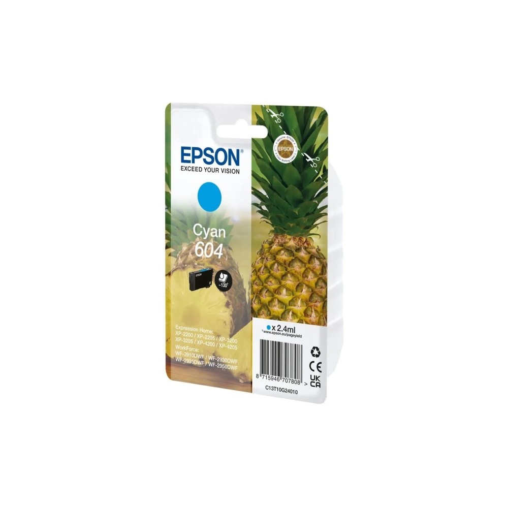 CARTUCCIA EPSON 604 CIANO ORIGINALE C13T10G24010