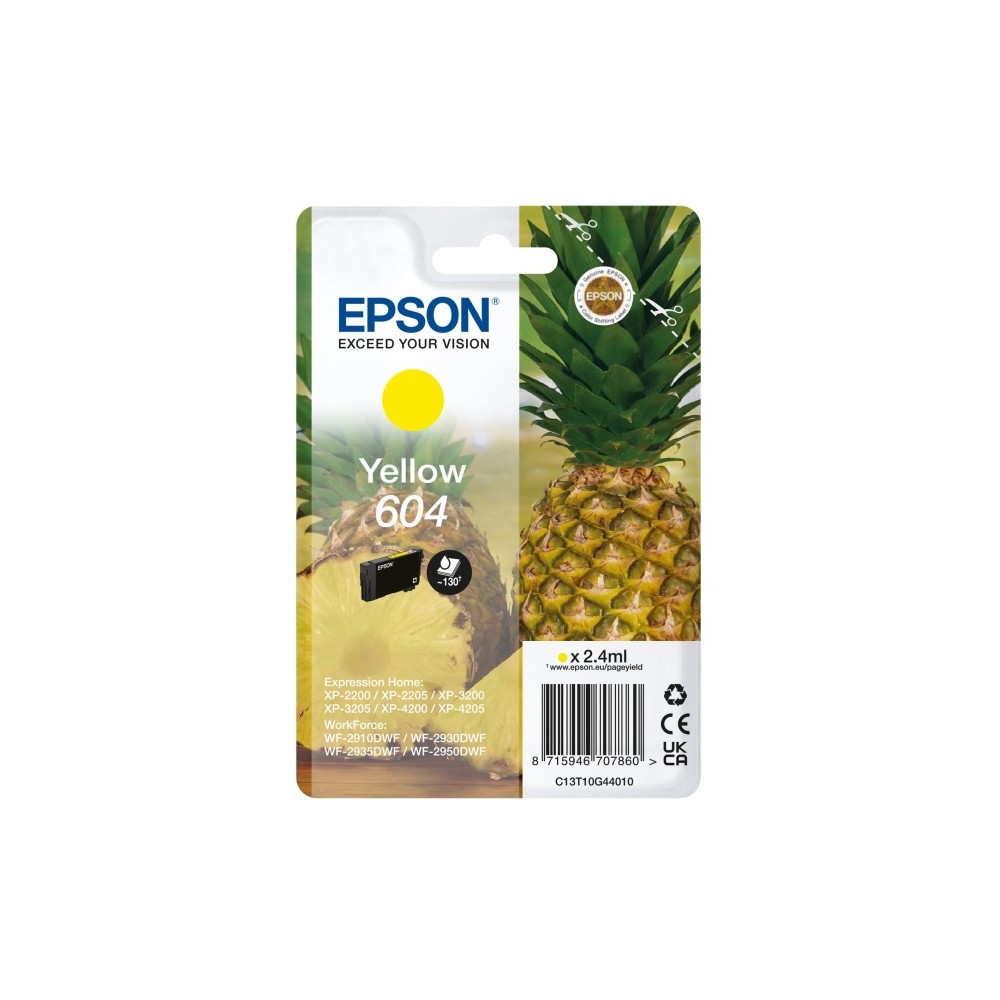 CARTUCCIA EPSON 604 GIALLO ORIGINALE C13T10G44010