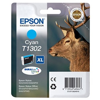CARTUCCIA EPSON T1302 CYAN ORIGINALE 10,1ML C13T13024012