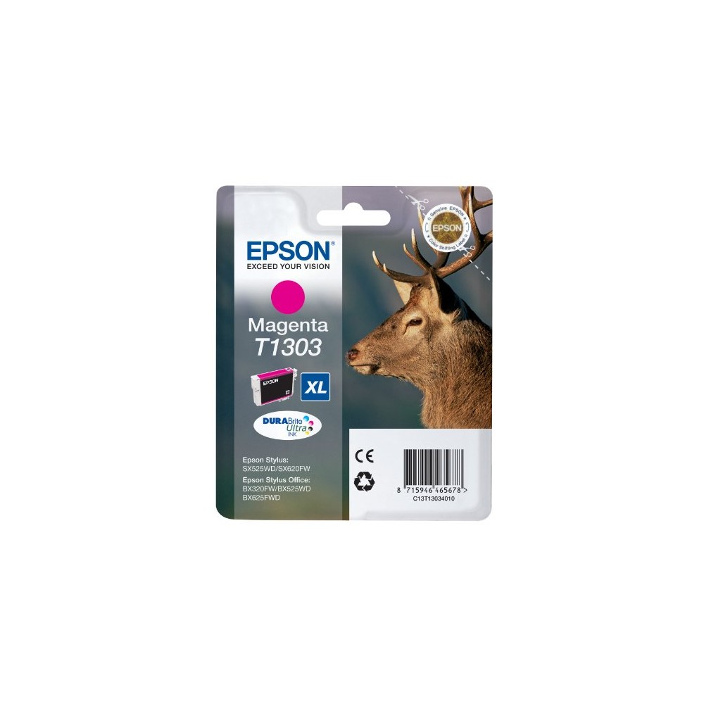 CARTUCCIA EPSON T1303 MAGENTA ORIGINALE 10,1ML C13T13034012