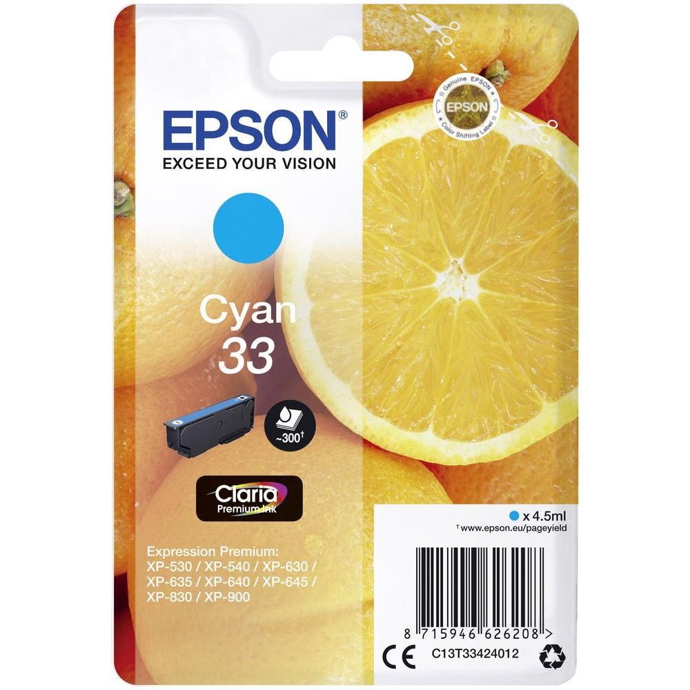 CARTUCCIA EPSON T3342 CYAN ORIGINALE C13T33424012