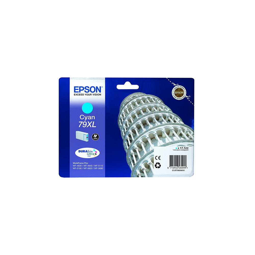 CARTUCCIA EPSON T7902 79XL CYAN 2000PAG ORIGINALE C13T79024010