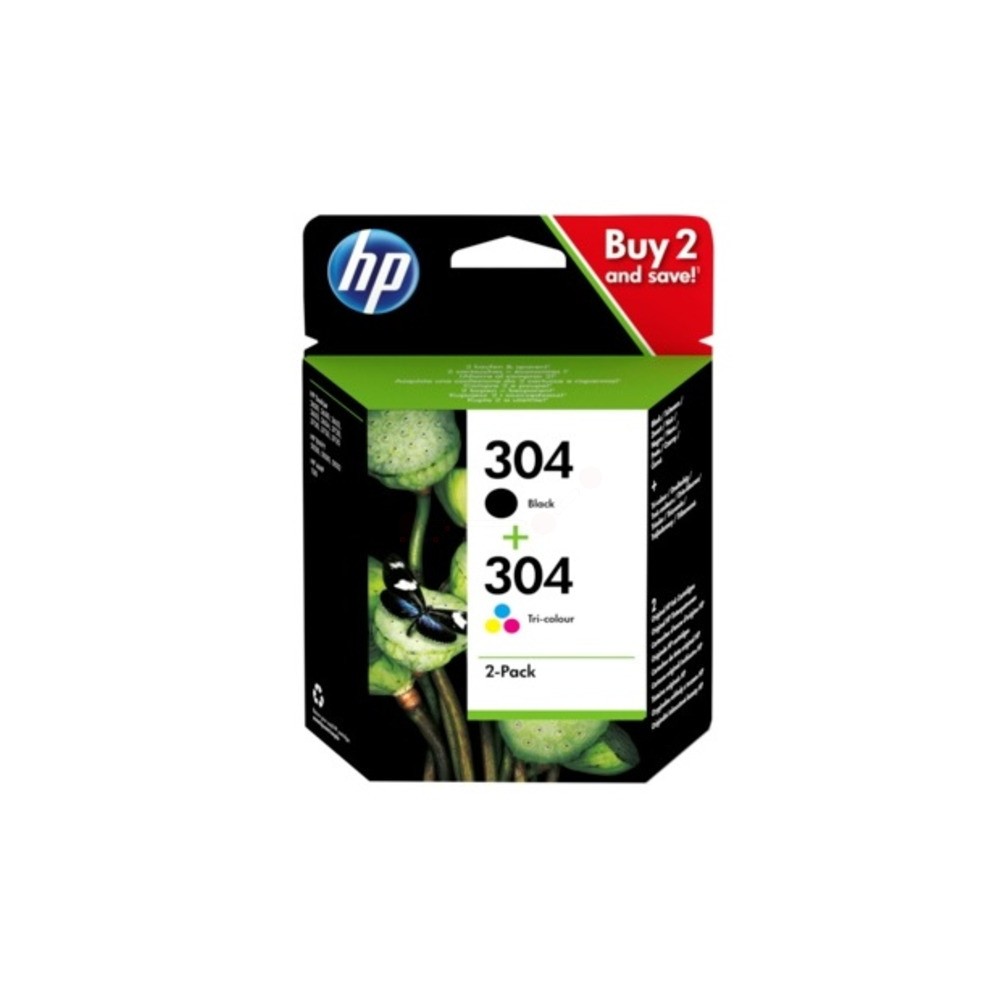 CARTUCCIA HP 304 BLACK E COLOR Multipack 3JB05AE Originale