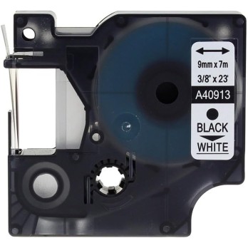 CASSETTA NASTRO D40913 9mmX7m NERO SU BIANCO S0720680 COMPATIBILE PER DYMO-500TS Eletronic labelling ETICHETTE 40913