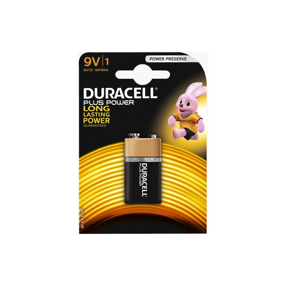 DURACELL 9 VOLT MN1604 PLUS POWER DURALOCK BL1