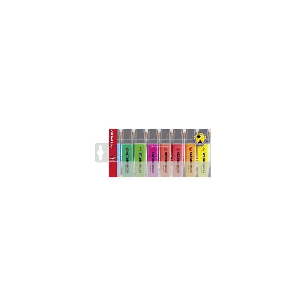 EVIDENZIATORI STABILO BOSS CONFEZIONE 8 PZ COLORI ASSORTITI FLUORESCENTI 70/8