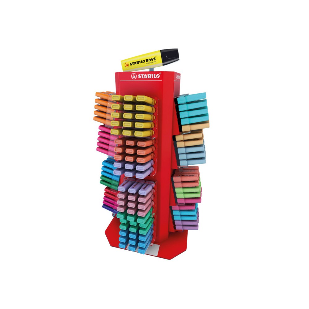 EVIDENZIATORI STABILO EXPO GIREVOLE 470 BOSS ORIGINAL + PASTEL + NATURECOLORS 70/470-1