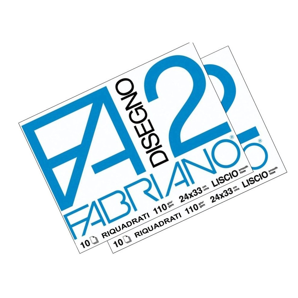 FABRIANO F2 ALBUM 24X33 RIQUADRATO 110GR 10FG
