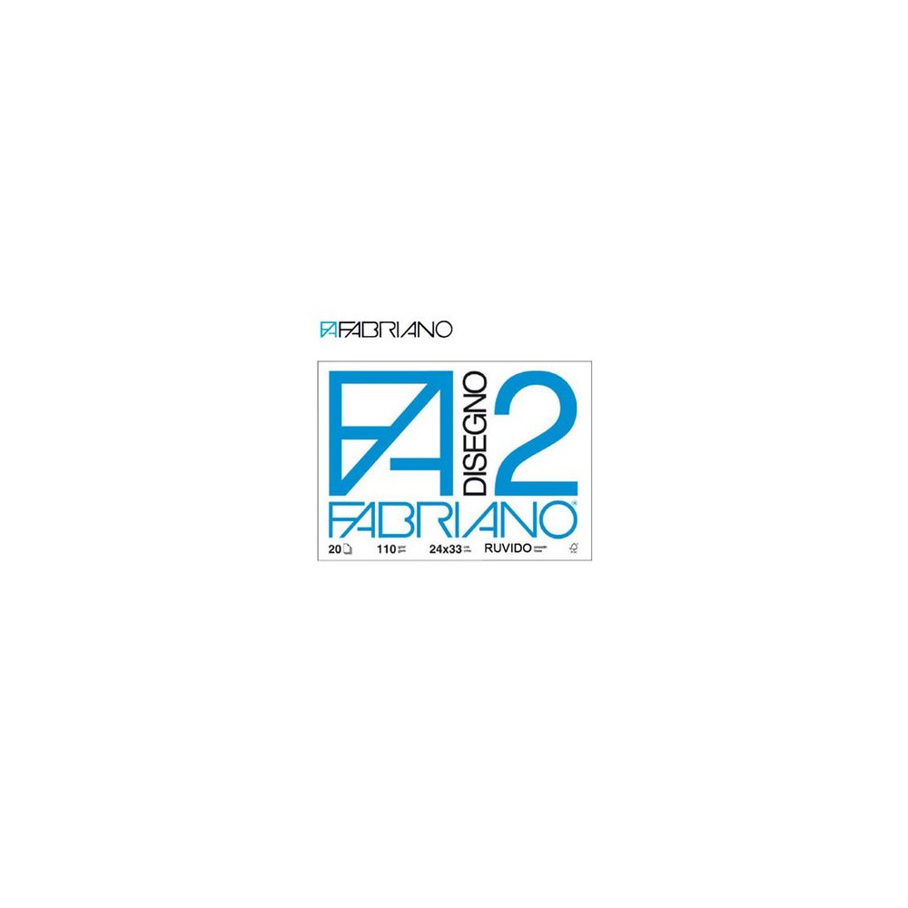 FABRIANO F2 BLOCCO 24X33 RUVIDO 110GR 20FG F6000516