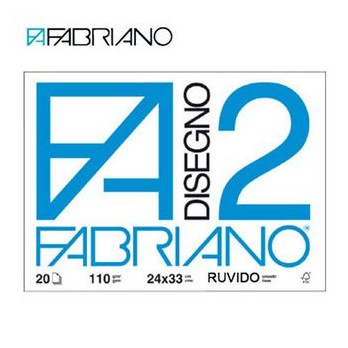 FABRIANO F2 BLOCCO 24X33 RUVIDO 110GR 20FG F6000516