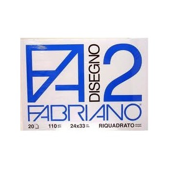 FABRIANO F2 BLOCCO 24X33 SQUADRATO 110GR 20FG F6201516