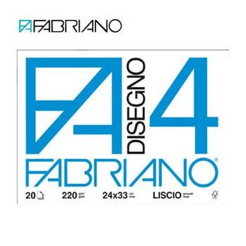 FABRIANO F4 BLOCCO 24X33 LISCIO 220GR 20FG 5200597