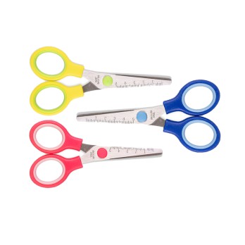 FORBICI 13CM CENTIMETRATE P TONDA 3 COLORI ASS (BOX30)