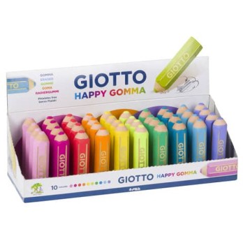 GOMME GIOTTO COLORI ASSORTITI HAPPY GOMME CONFEZIONE 40PZ F233800