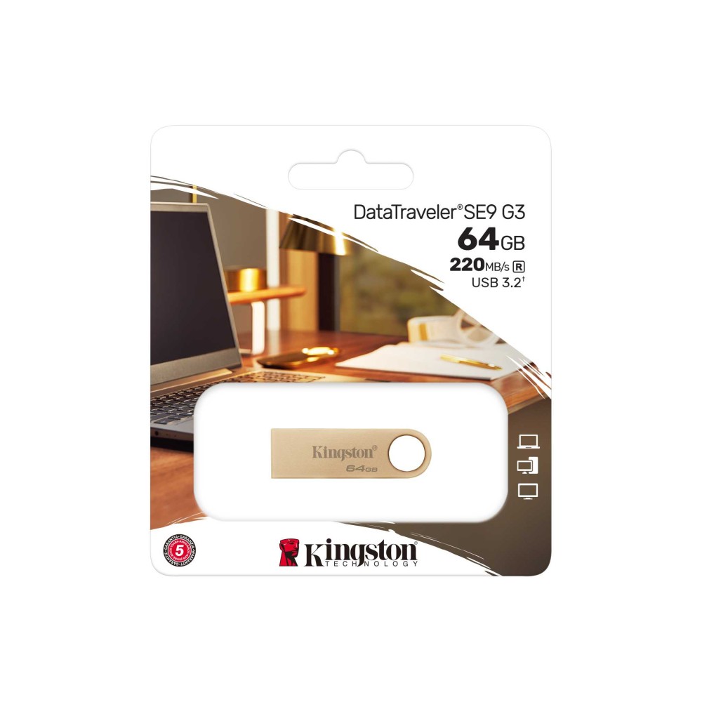 KINGSTON PEN DRIVE DTSE9G3 64GB METAL CASING USB 3,0 Tassa siea Inclusa