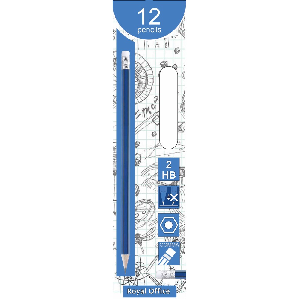 MATITE ROYAL OFFICE CON GOMMA 2-HB 12 PEZZI
