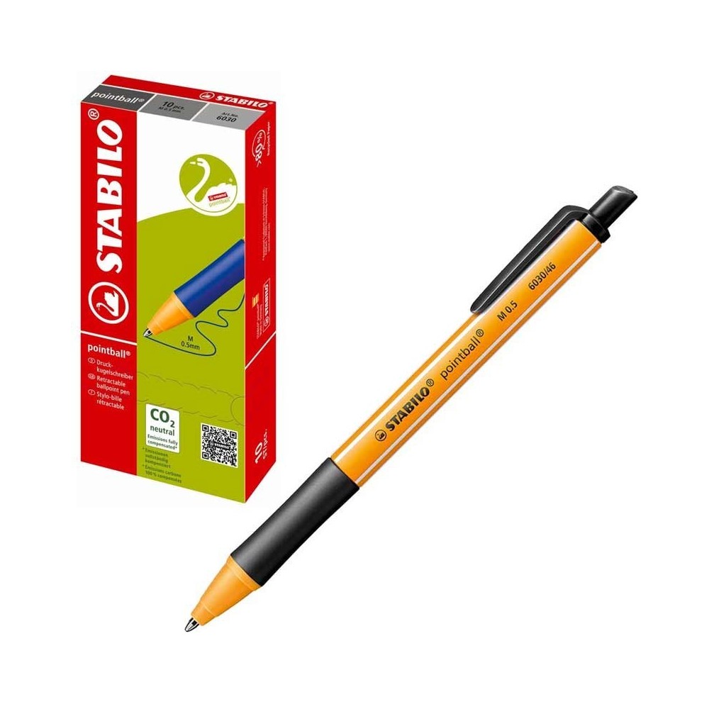 PENNE A SFERA POINTBALL STABILO NERE 6030/46