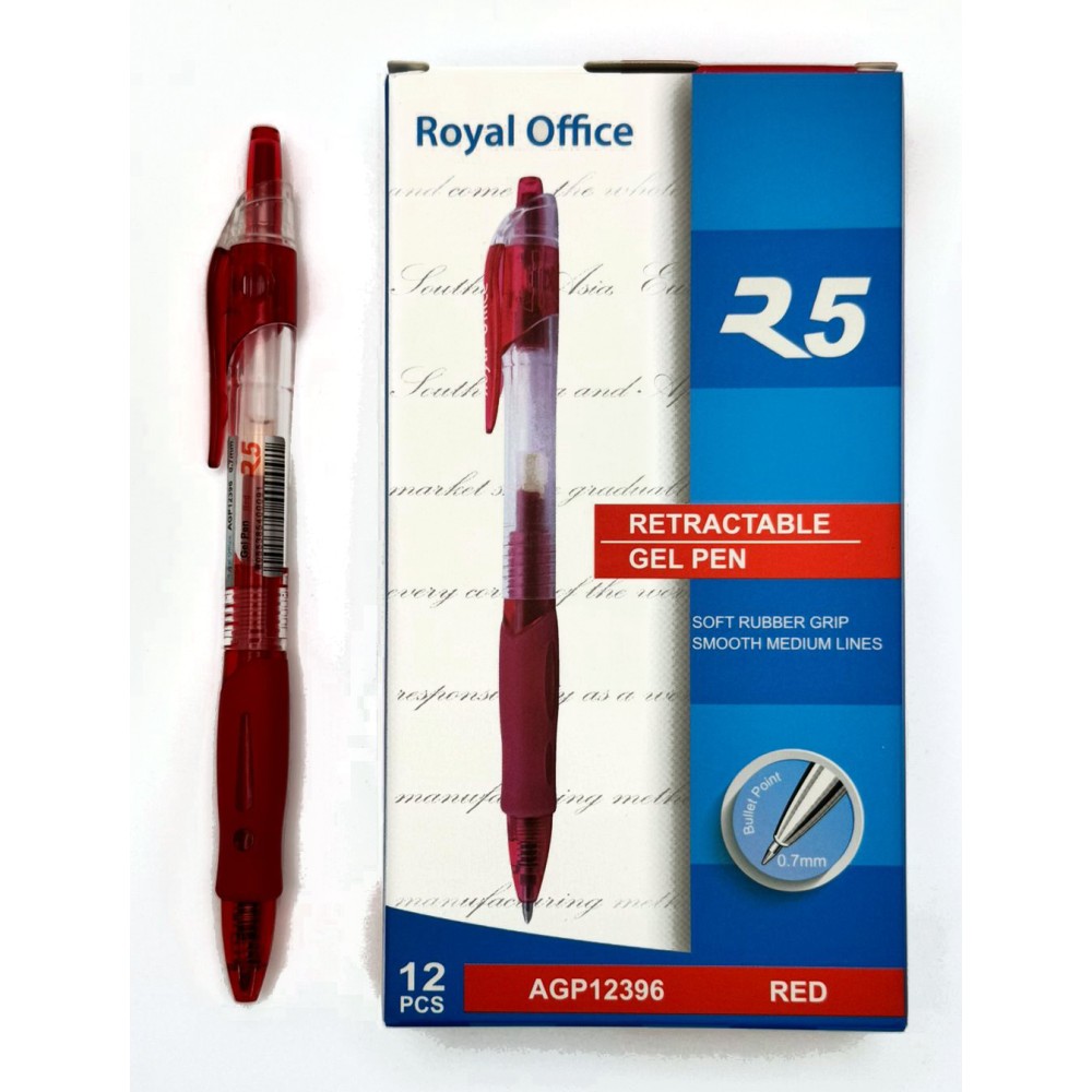 PENNE GEL ROYAL OFFICE R5 0,7 ROSSO