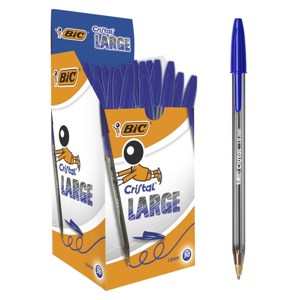 PENNE SF BIC CRISTAL LARGE 1,6 BLU CF50