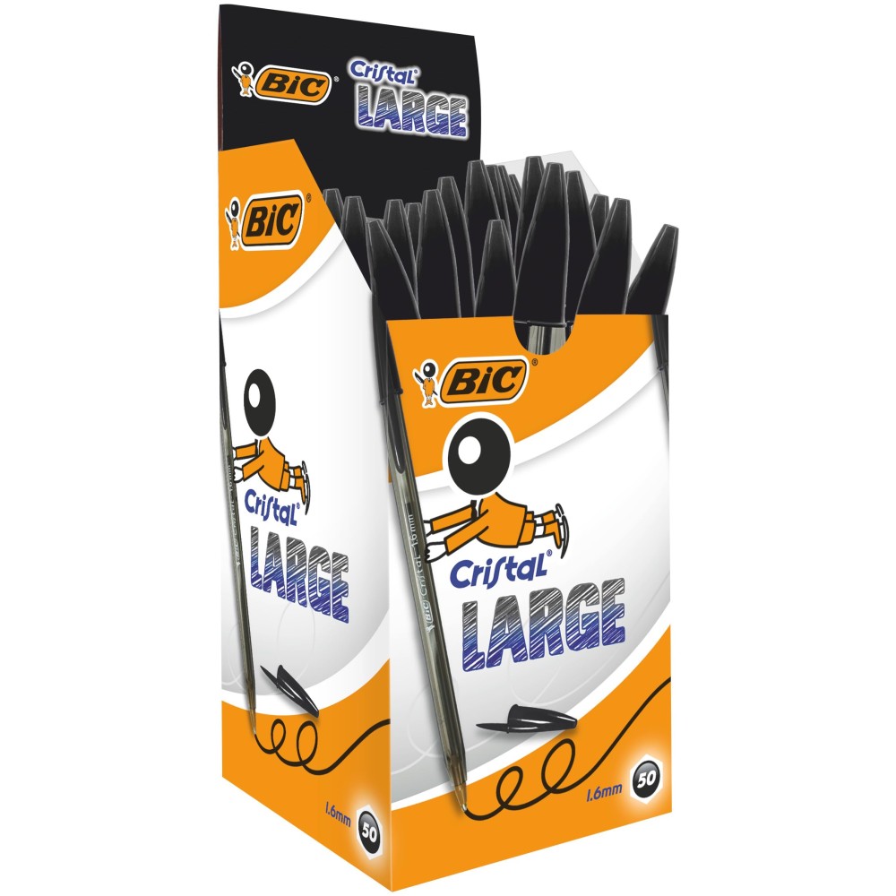 PENNE SF BIC CRISTAL LARGE 1,6 NERO CF50