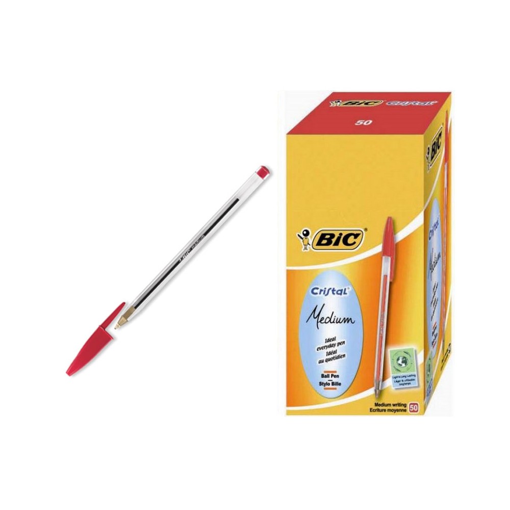 PENNE SF BIC CRISTAL ROSSE 50PZ