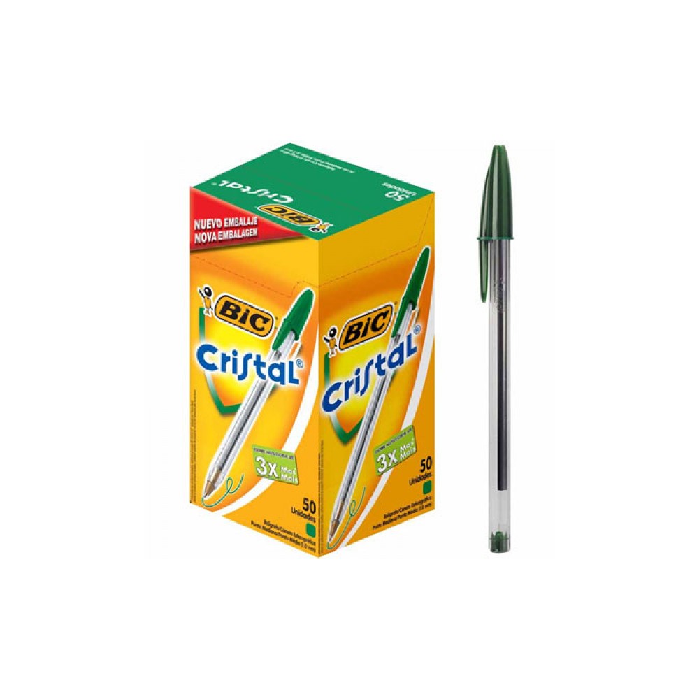 PENNE SF BIC CRISTAL VERDE 50PZ