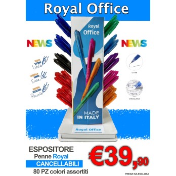 PENNE SF ROYAL OFFICE ERASABLE 0,7 ESP. 80 COLORI ASSORTITI