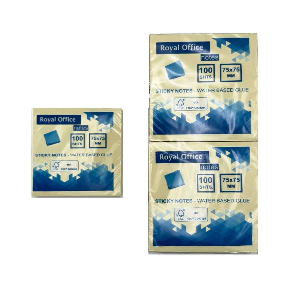 POST IT 76X76 ROYALOFFICE 100FG 63GR FSC BLISTERATI SINGOLI