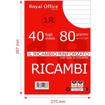 RICAMBI RINFORZATI ROYAL OFFICE 80GR 40FF 1R