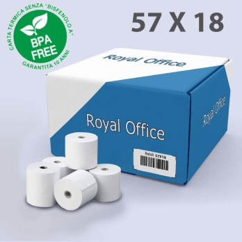 ROTOLI TERMICI 57X18 POS OMOLOGATI 48GR (confezione 100)