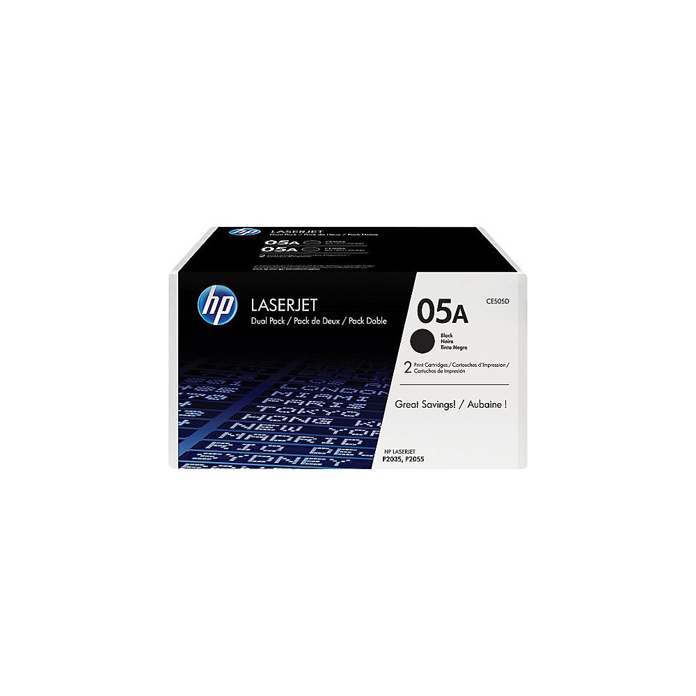 TONER HP CE505D 05A MULTIPACK 2300PAGINE 2PZ ORIGINALE