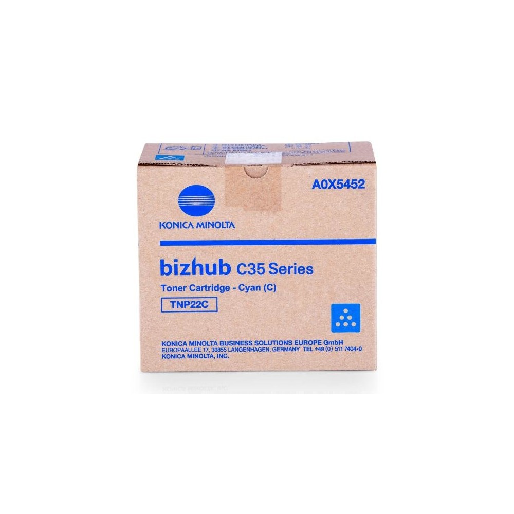 TONER KONIKA MINOLTA A0X5452 TNP22C CYANO 6000COPIE ORIGINALE