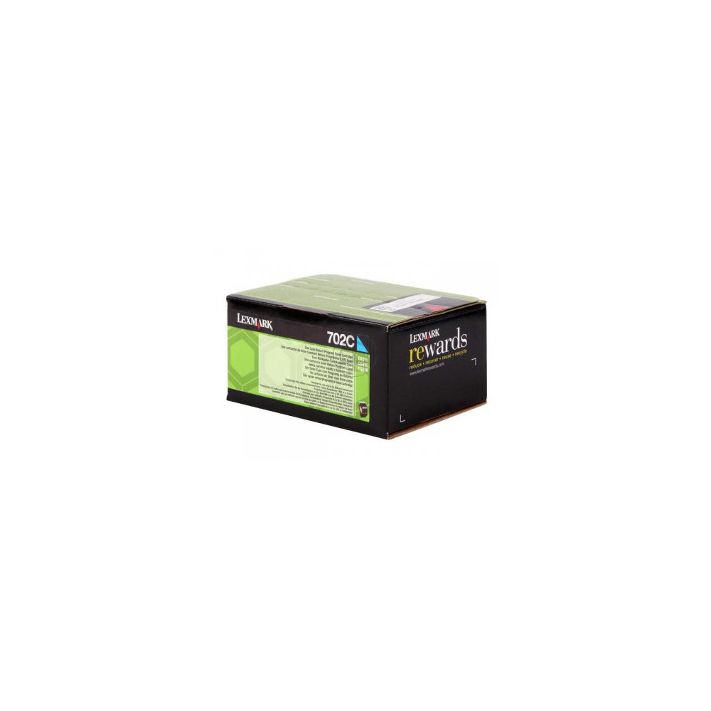 TONER LEXMARK 702C CIANO 70C20C0 ORIGINALE