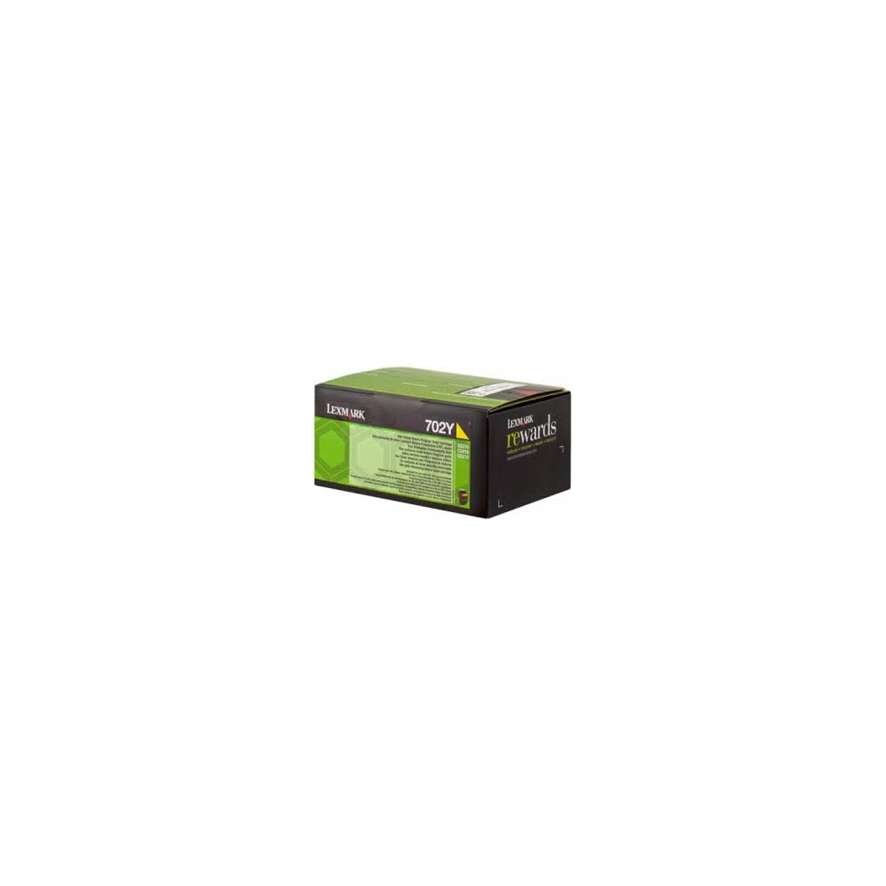 TONER LEXMARK 702Y YELLOW 70C20Y0 ORIGINALE