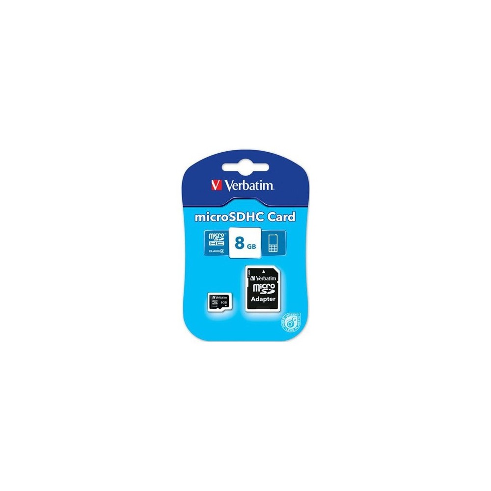 VERBATIM MICRO SD MEMORY CARD SDHC 8 GB