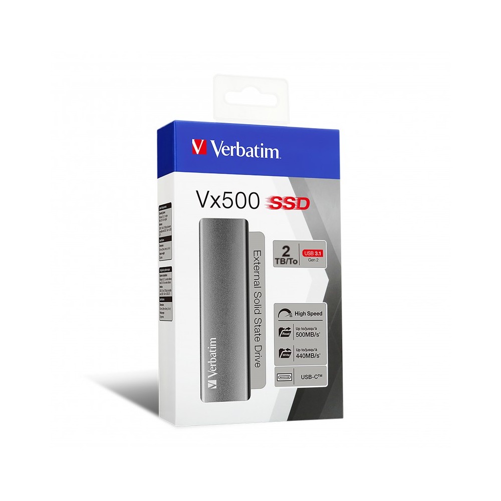VERBATIM SSD VX500 EXT USB 3.1 G2 2TB COD 47454  EAN 0023942474548